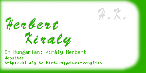 herbert kiraly business card