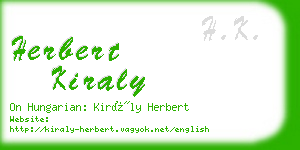 herbert kiraly business card